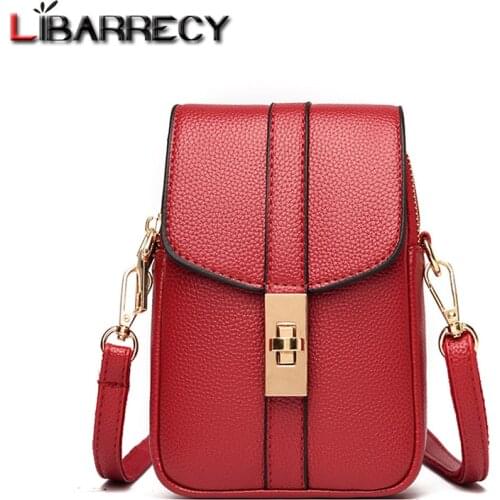 New Fashion Designer Small Crossbody Bags Women Mini PU Leather Shoulder Messenger Bag for 2021 Ladies Solid Color Phone Bags