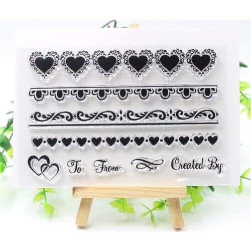 YPP CRAFT Heart Transparent Clear Silicone Stamps for DIY Scrapbooking/Card Making/Kids Fun Decoration Supplies 228