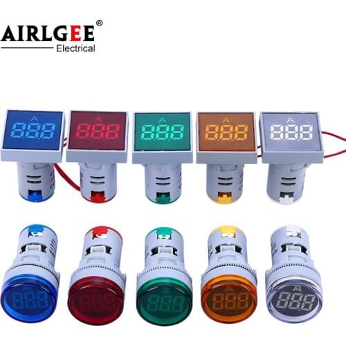 1Pcs new indicator signal light AD16-22DSA installation aperture 22mm AC digital display LED current, with mutual inductance