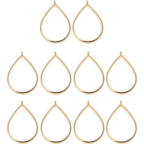 2021 New 10Pcs Geometric Hollow Pressed Flower Resin Blank Frames Pendants Jewelry Making