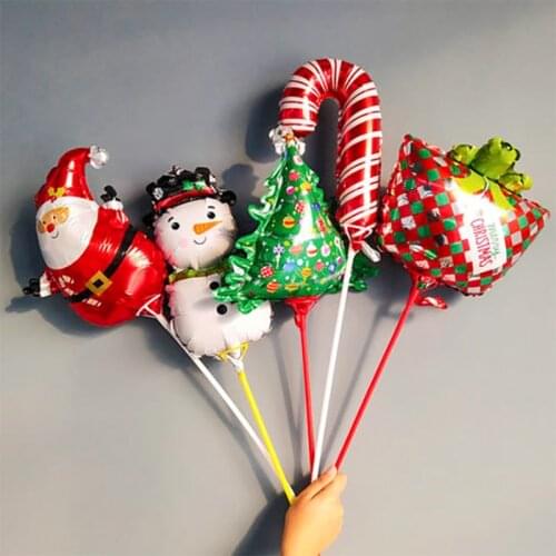2-10pcs Mini Merry Christmas Foil Balloons Santa Claus Xmas Tree Elk Snowman 2021New Year Party Decoration Supplies Kid Globos