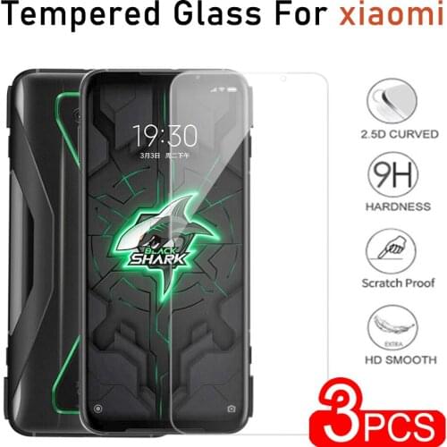 3PCS Screen Film Glass For Xiaomi Black Shark 2 3 2pro Glass Screen Protector on For iaomi Black Shark Hello Protective Glass