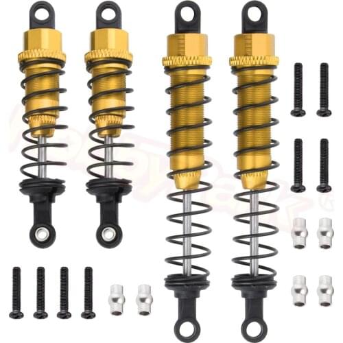 4PCS Aluminum Front & Rear Shock Absorber 0016 0017 Upgrade Parts For WLtoys 12428 12423 1/12 RC Car Crawler Short Course Truck