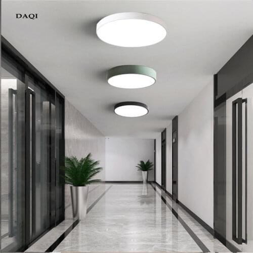 LED modern White & Black color ceiling lights acrylic ceiling lamps for kitchen living room bedroom study corridor hotel room