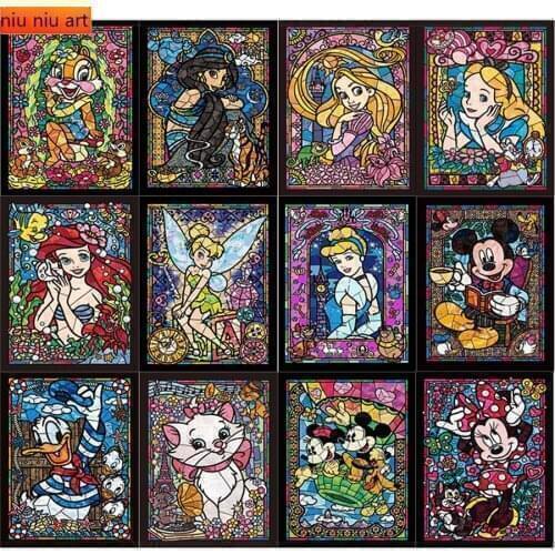 Christmas Disney DIY Anime Cartoon Character Diamond Painting Diamond Embroidery Diamond Mosaic Cross Stitch Kits Home Decor