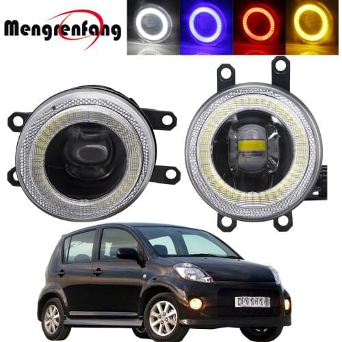 2in1 Car LED Fog Light Assembly Angel Eye Daytime Running Lamp DRL 30W 8000LM 12V For Daihatsu Materia Coo Subaru Dex 2005-2016