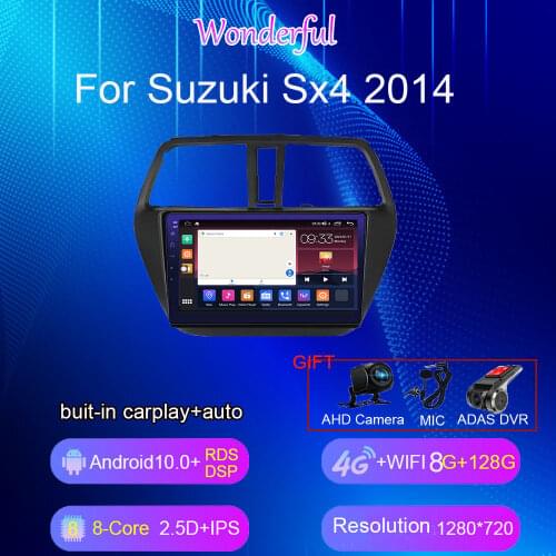 Wonderful 7862 6G+128G Android10.0 5G DSP Car DVD Car Radio Multimedia Video Player Navigation GPS For suzuki sx4 2014