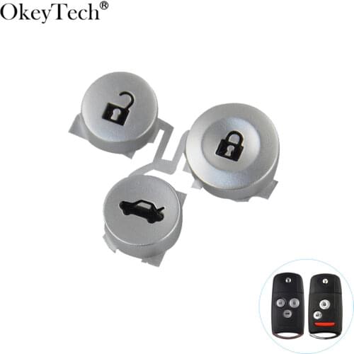 OkeyTech 3 Buttons Flip Folding Car Remote Key Pad For Honda Civic Accord Jazz CRV HRV Replacement Key Pad Accessories