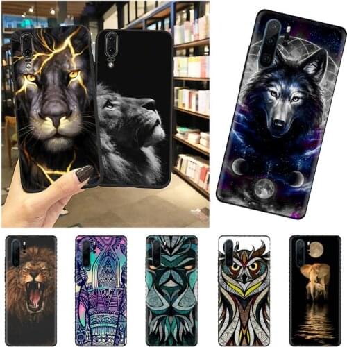 Animals Lion Wolf Owl Elephant Lion Tiger Phone Case For Huawei honor Mate mate P 10 9X 10i 20 30 40 y7 pro p smart 2019 lite