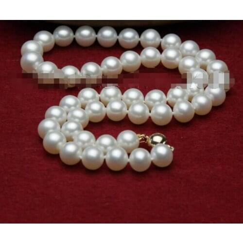 Hot-selling Best quality AAA+ 9-10mm white freshwater mother of pearls necklace