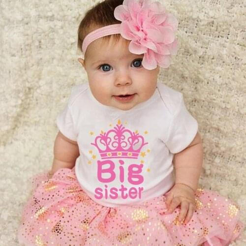 Big Sister Cotton Baby Girls Outfits Bodysuits Baby Sets Newborn Jumpsuit Sets Summer Baby Sunsuit Kids Clothes Roupa De Bebe