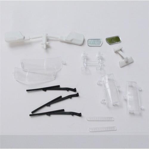 LC80 Rear View Mirror Lamp Cover Glass Interior Decoration Kits for 1/10 LC80 RC Car Parts