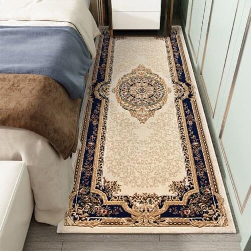 European Style Bedroom Carpet Bedside Modern Rugs Home Hotel Hallway Long Carpet Living For Mat Area Room Thick Rug Floor