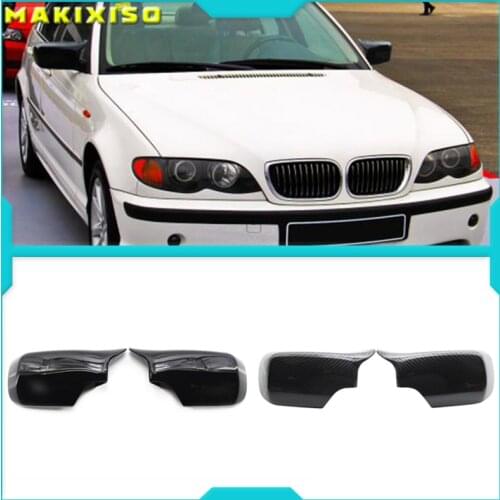 For BMW 3-Series E46 1998-2005 Rearview Mirror Caps Car Wing Mirror Cover Mirror Shell Replacement