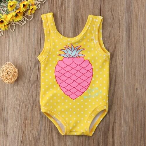 Toddler Kid Baby Girls Pineapple Print Swimwear Toddler Swimsuit Beachwear Baby Girls Clothing Children Bathing Suit Summer