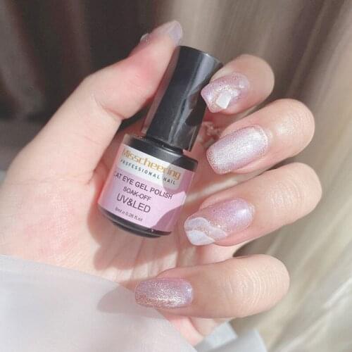 Nail Polish Mirror Silver Magnetic Gel Nail Polish Blinking Cat Eye Series Gel Soak Off Nail Art Polish UV Gel Varnish Glitter