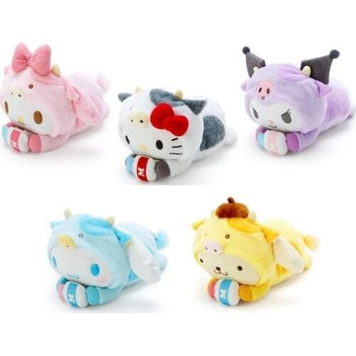 New Sleep Cows Cattle Bunny Rabbit Dog Cat Plush Girls Kids Stuffed Toys For Children Gifts 26CM