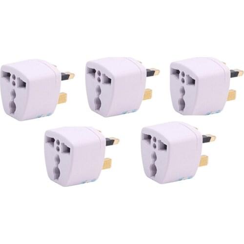 OOTDTY New 1pc Universal AU US EU To UK Travel Wall Adapter Converter 3 Pin AC Power Plug 110~250V AC 10A