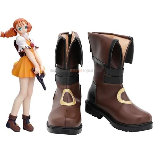 Gun x Sword Wendy Garret Cosplay Boots Brown Shoes Custom Made Any Size