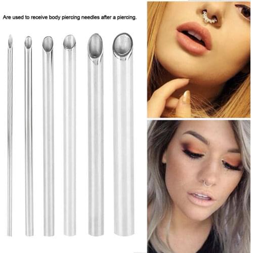 Stainless Steel Piercing Receiver Needle Receiving Tube Body Jewelry Holding Piercing Tool