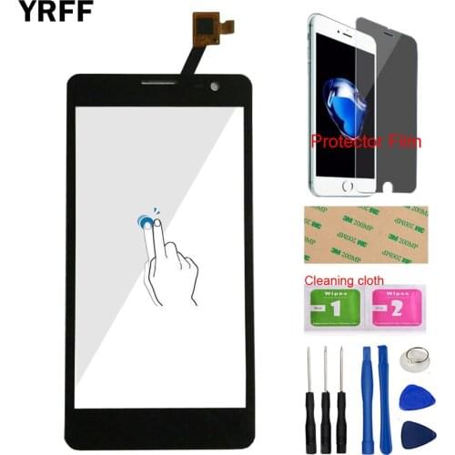 YRFF Mobile Front Len Sensor For Uhappy UP520 Touch Screen Digitizer Panel Glass Tools Capacitive Protecotr Film + Adhesive
