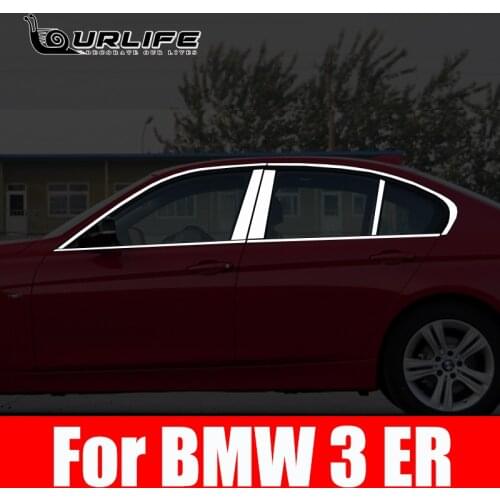 Stainless Steel Window Pillar Posts Cover Trim Car Sticker Accessories for BMW 3 F30 2013-2019 Series 316i 318i 320i 330i