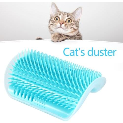 Corner Pet Brush Comb Play Cat Toy Plastic Scratch Bristles Arch Massager Self Grooming Cat Scratcher