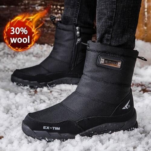 Women snow boots platform winter boots thick plush waterproof non-slip boots fashion women winter shoes warm fur botas mujer