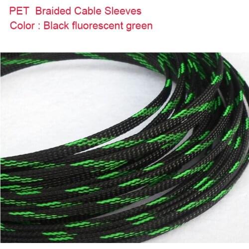 1-20M 4-16mm Snakeskin Mesh Wire Cable Sleeves PET Expandable Insulation Sheathing Braided Pipe Protect Nylon Tight