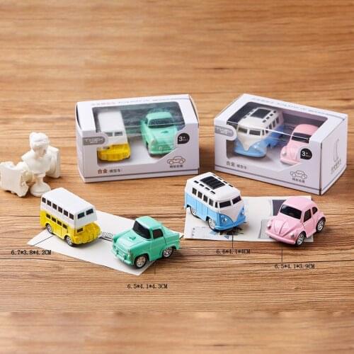 1: 64 Baby Kids Alloy Metal Model Simulation Mini Pull Back Inertia Car Set Vehicle Education Toys Collection 2Pcs Random Color