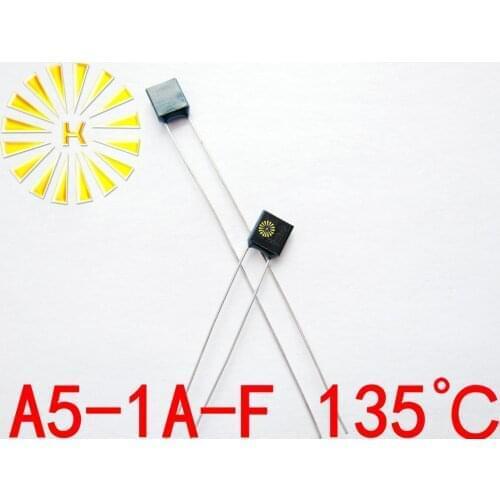 100% Original A5-1A-F 135 degree Thermal Cutoff RH135 Thermal-Links 1A 250V Black Square Temperature Fuse x 500PCS
