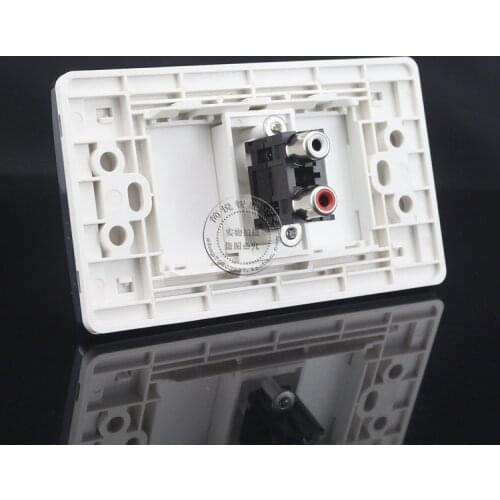 120MM Wall Face Plate RCA AV Audio Plug-in Connector Socket Assorted Panel Faceplate Outlet