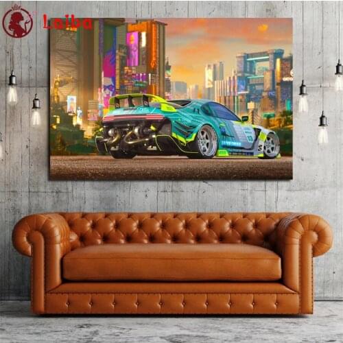 Diamond Mosaic Modern art, racing sports car round drill Cross Stitch Diamond Embroidery Art Painting Full Square Decor For Home
