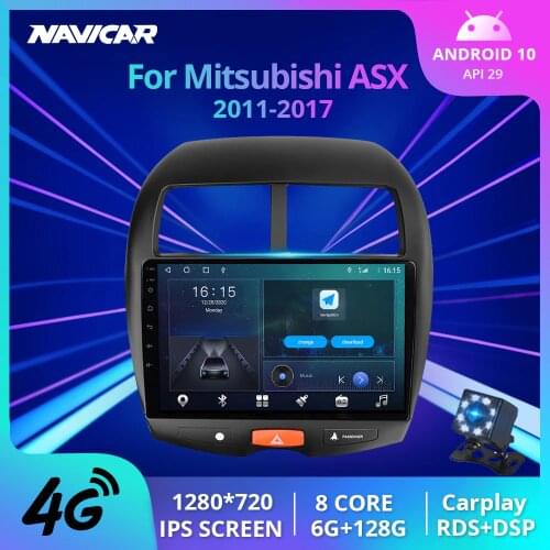 2din Android 10 Car Radio For Mitsubishi ASX 1 2011-2017 C4 Peugeot 4008 Car Multimedia Video Player Navigation GPS 2 Din DVD