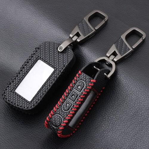 Carbon Fiber Style Auto Key Case for Starline A93 A63 Russian Version Two Way Car Alarm LCD Remote Controller Keychain Fob Cover