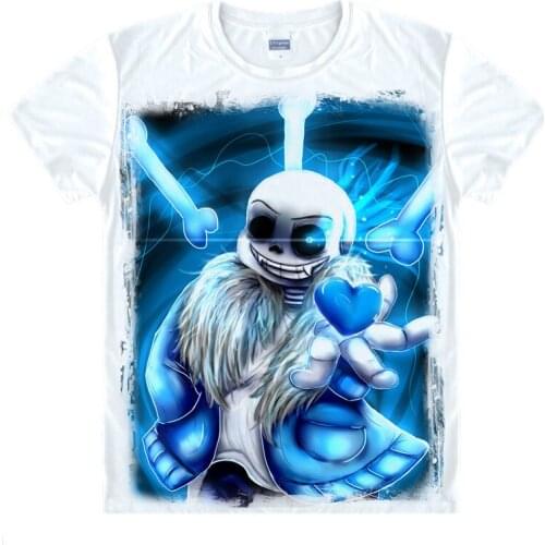 Fashion Games Undertale Skull Brother Printed T-shirts Fancy T Shirt Short Sleeve Tees O-Neck Men / Women Summer Tops