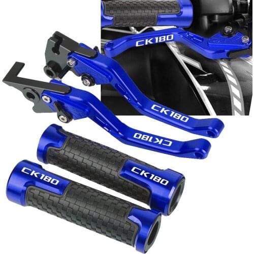 Short Adjustable Motorcycle Brake Clutch Levers & 22MM handlebar handle grips For YAMAHA KYMCO CK150 CK180 A11 YEARES CK 180 150