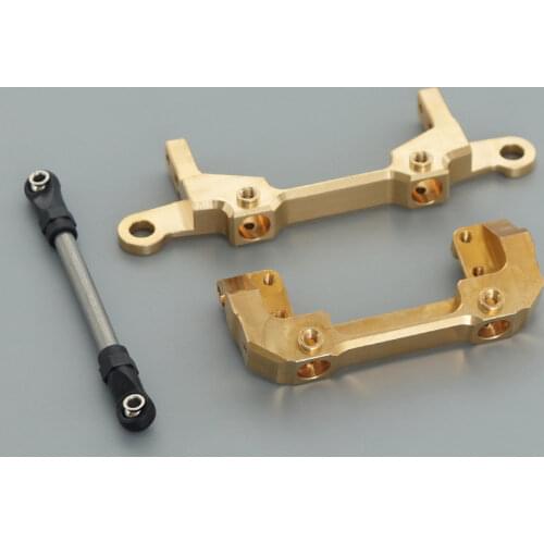 Brass Front & Rear Bumper Body Mount Front Servo Base Rear Body Post Mounts for 1/10 RC Crawler Axial SCX10 III AX103007 Parts