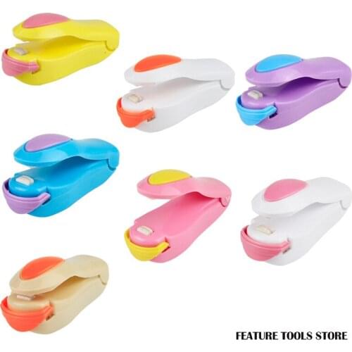 Sealing Machine Portable Mini Sealing Machine for Plastic Bag Food Sealing Storage Hand Press Bag Packaging Sealing Random Color