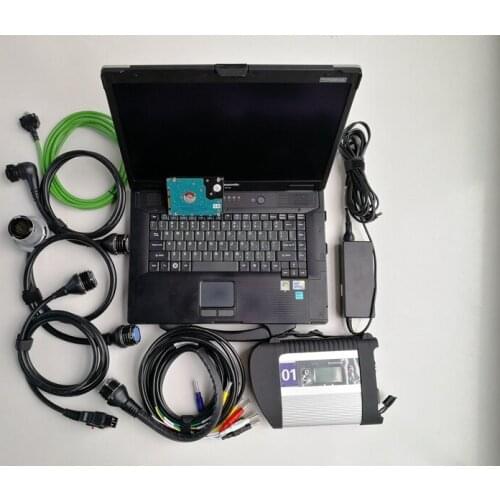 Mb star c4 with hdd software 2020.12v the newest in CF-52 laptop used toughbook 4G work for mb star cars & trucks diagnostic