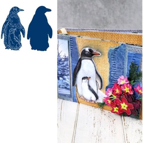 Penguins Metal Cutting Dies Scrapbook Diary Decoration Stencil Embossing Template DIY Greeting Card Handmade 2021 NEW Products