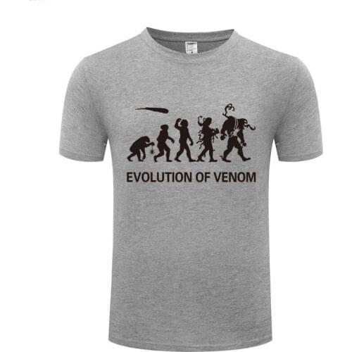 Funny Evolution Of Venom Cotton T Shirt Big Size Men O-Neck Summer Short Sleeve Tshirts Letter Tees