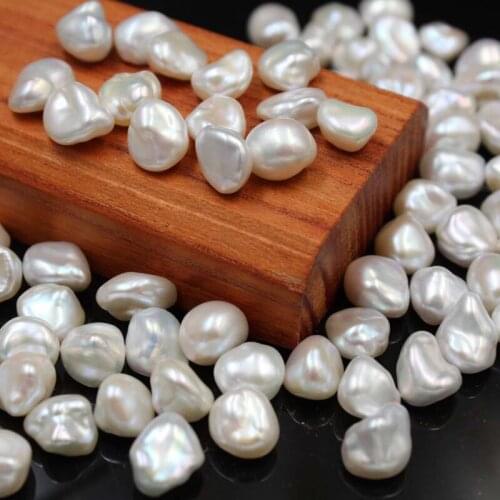WHOLESALE DIY 8-9mm Big Size Natural Real Pearls, Loose Freshwater Irregular Baroque Pearls, 10PCS/LOT