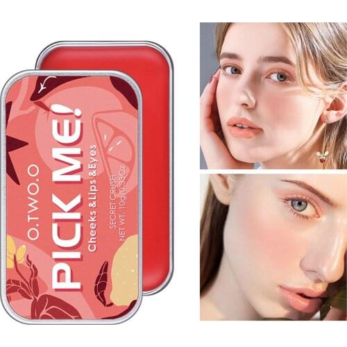 O.TWO.O Multifunctional Cheeks Lips Eyes 3 IN 1 Makeup Palette Lipstick Eyeshadow Blush Lightweight Natural For Face