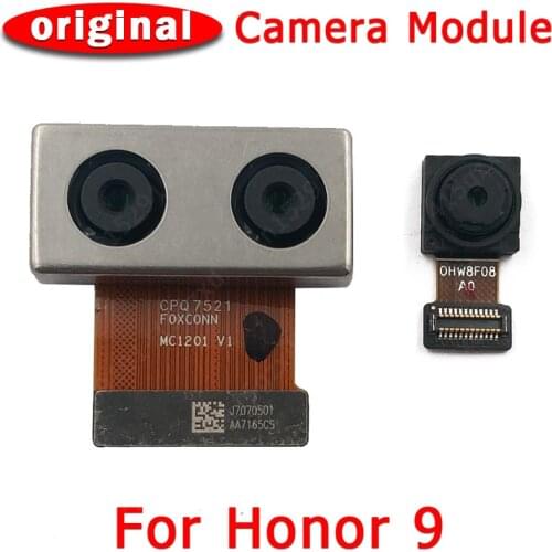 Original Front and Rear Back Camera For Huawei Honor 9 Main Facing Camera Module Flex Cable Replacement Spare Parts