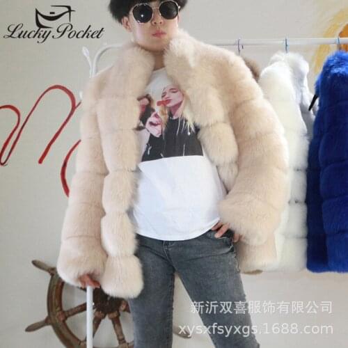 Women Winter Solid Color Fashion Spliced Loose Thick Warm Large Fur Collar Fur Leather Female High Street Elegant Coats ML1040