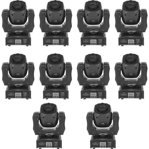 10pcs/lot 60w spot moving head gobo light DMX control DJ disco party spotlights 8 gobo patterns colorful effects stage lighting