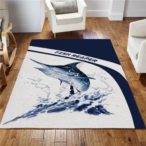 Marlin fishing design Rug 3D All Over Printed Non-slip Mat Dining Room Living Room Soft Bedroom Carpet