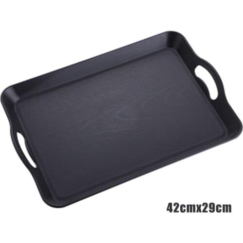 Serving Tray Rectangular Plastic Tray Food Serving Trays Anti-slip Scratch-resistant RERI889