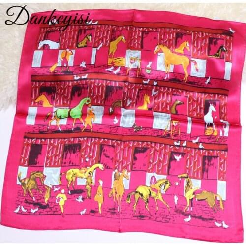 DANKEYISI Pure Silk Scarf Female Square Scarves Bandanna Nature Silk Scarf Women Headband Neck Tie Band Professional Neckerchief